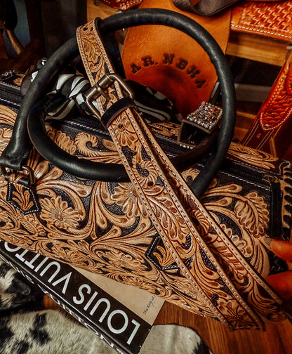 Boujee Tooled leather Speedy Tote