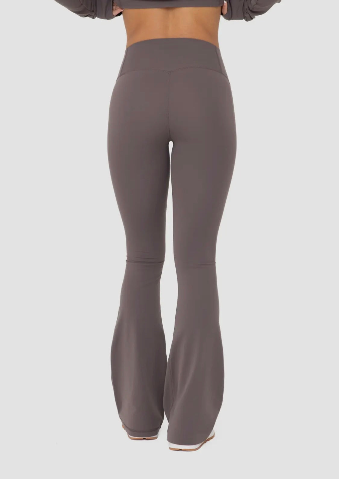 Mocha Fleece lined Flare leggings ￼