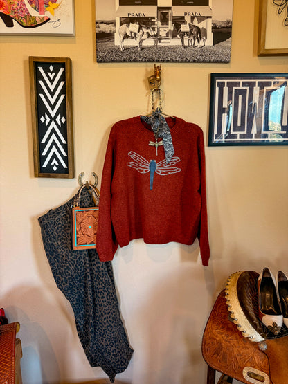 Ember Dragonfly Sweater