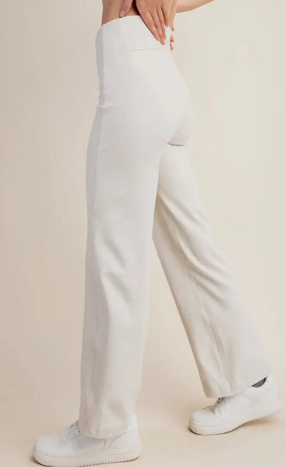 Rib Brushed Flare Pants (4 colors)