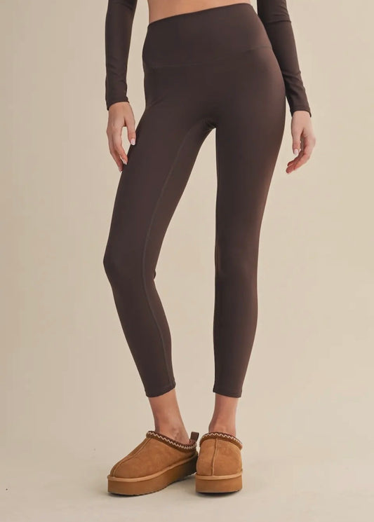 Aligned Performance High-Rise Leggings- Espresso