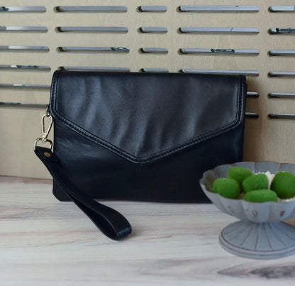 Genuine leather clutch ￼