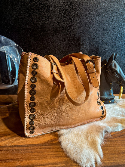 Nude Hippie Leather Tote