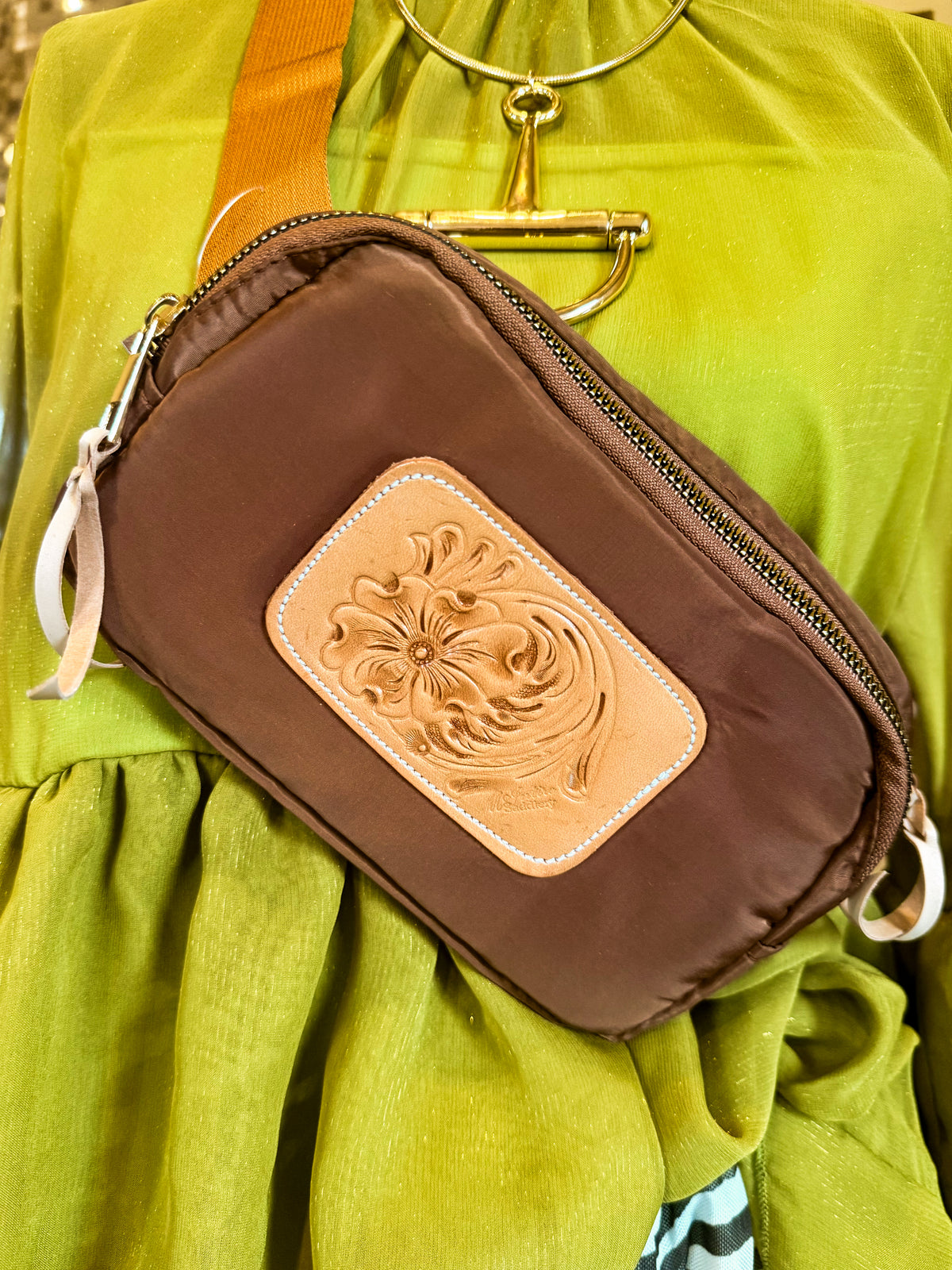 Tooled Leather Bum Bags