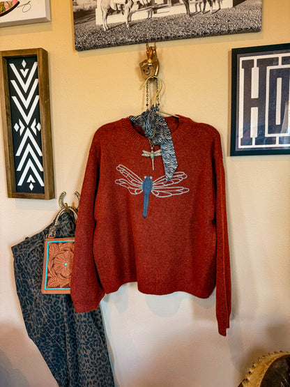 Ember Dragonfly Sweater