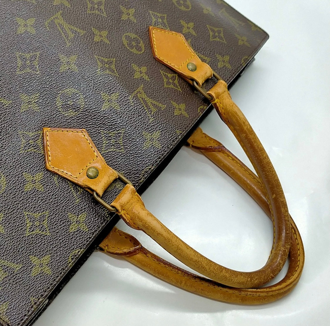 Vintage Louis Vuitton LV Hand Bag Sac Plat Brown Monogram