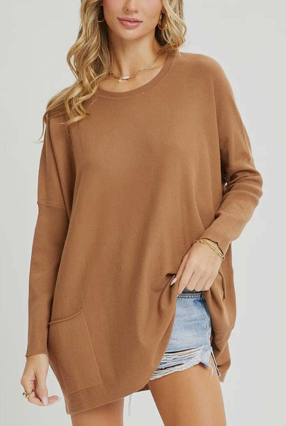 Oversized Soft Sweater (Camel)