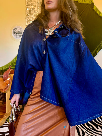 Denim Cape