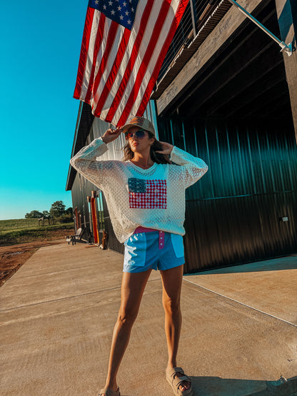 Low Rise Red & Blue Boxer Shorts