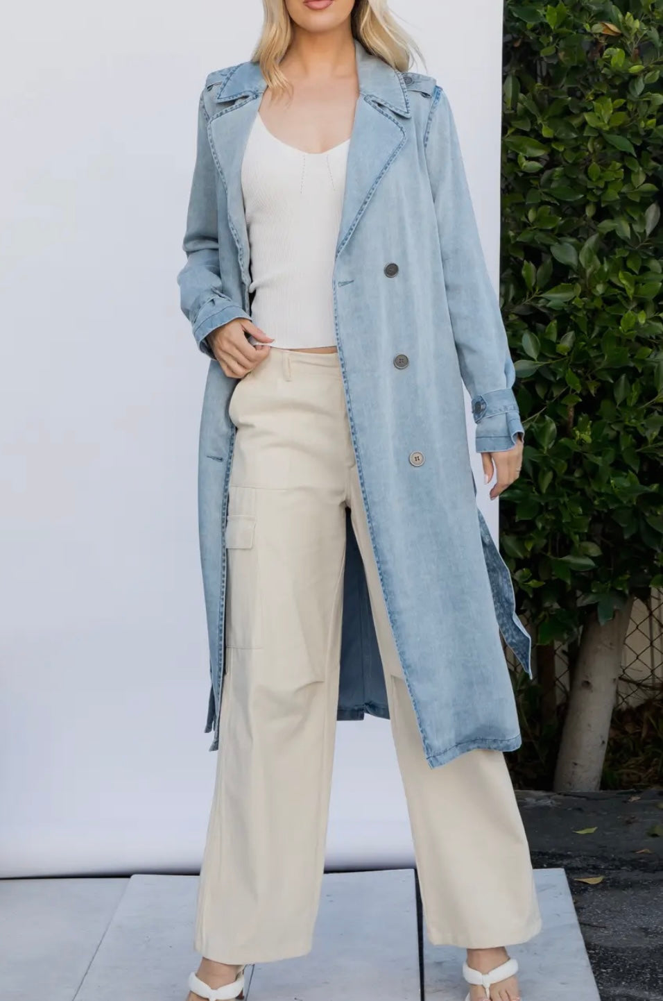 Denim Trench Coat