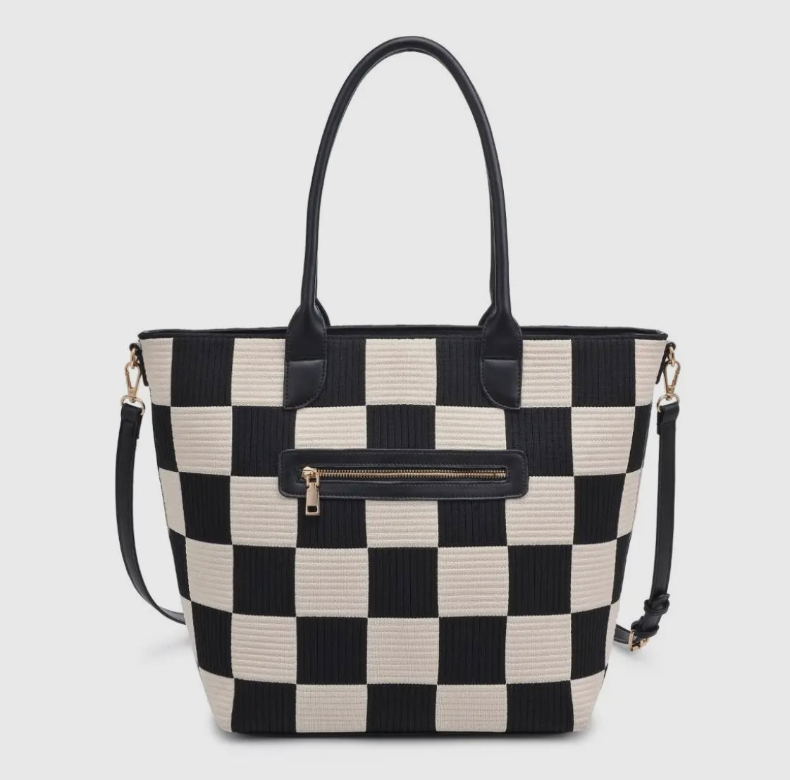 Checkered Print Work Bag