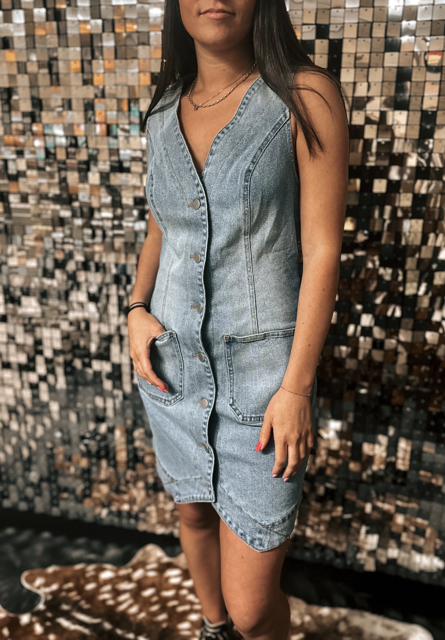 Denim Button Up Dress