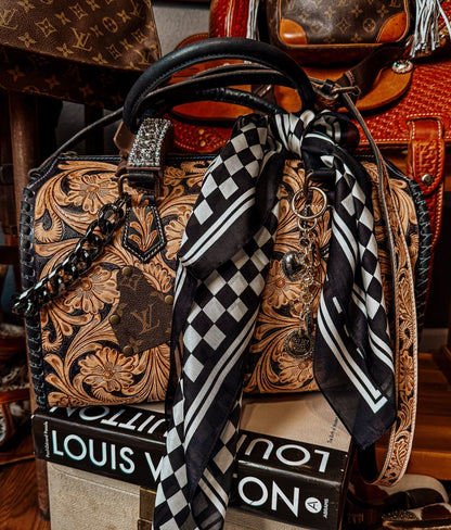 Boujee Tooled leather Speedy Tote