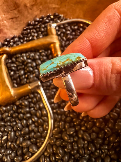 Rosairo Rectangle Turquoise Bar Ring (Size 5)