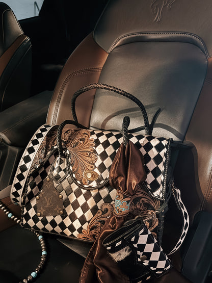 Boujee Checkered Tote