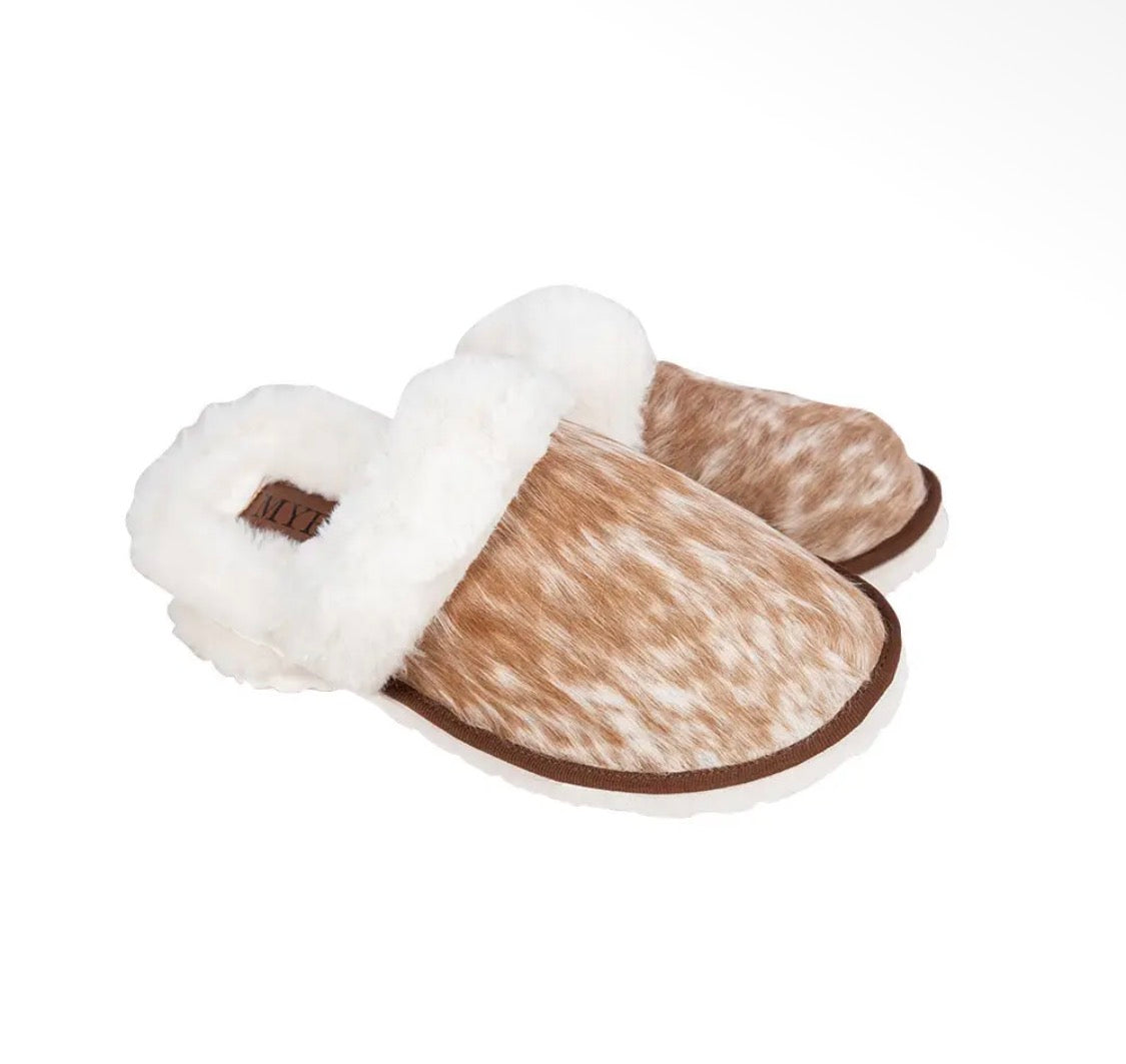 Cowhide House Shoes Slippers