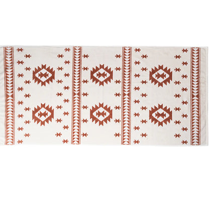 Cream & Rust Aztec Towels