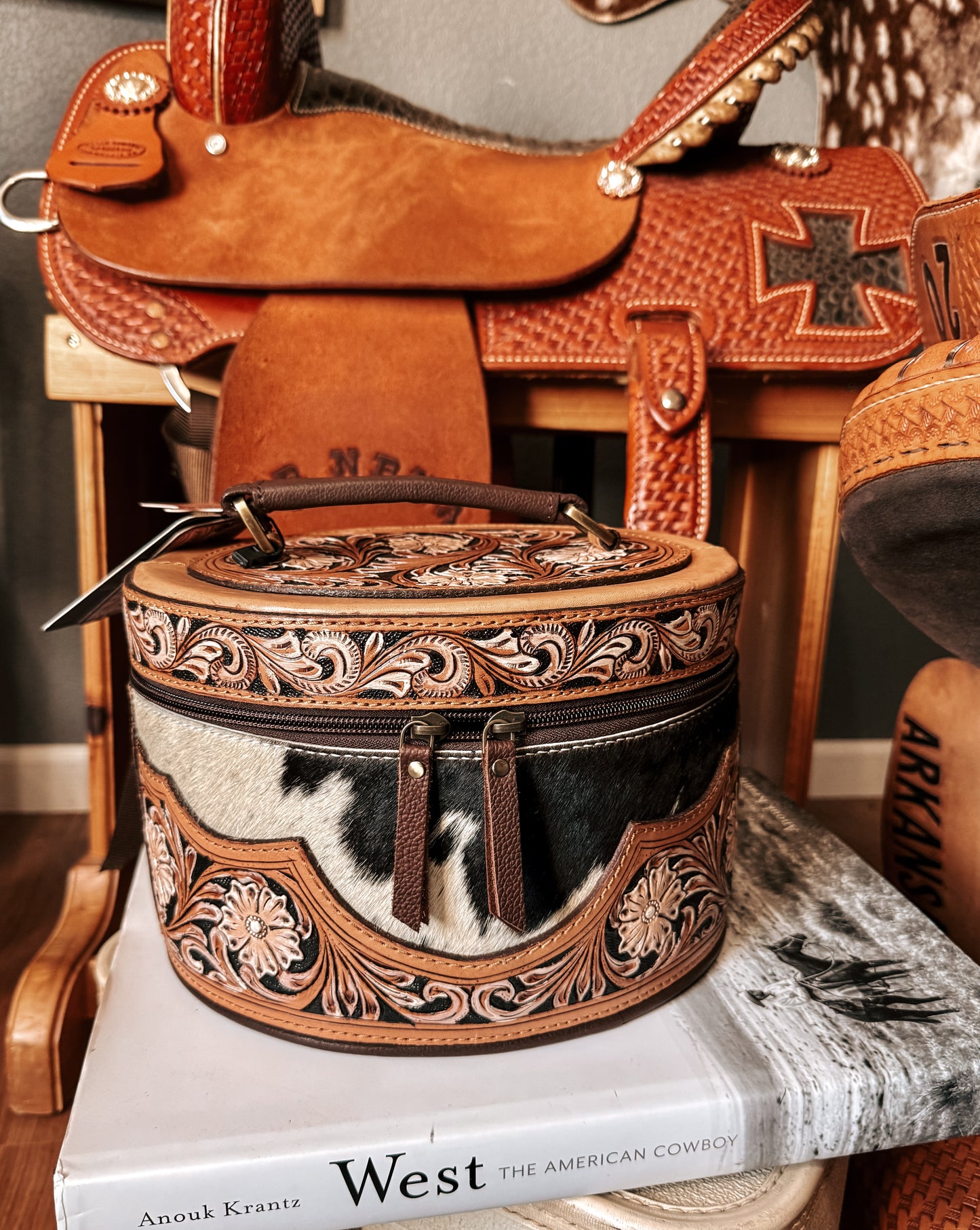 Cowhide Tooled Leather Case