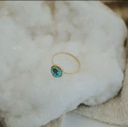 Turquoise Brass Ring