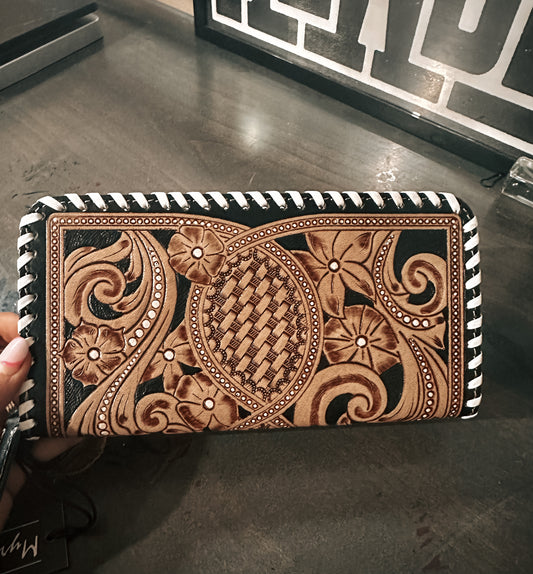 Gaze Tooled Leather Wallet