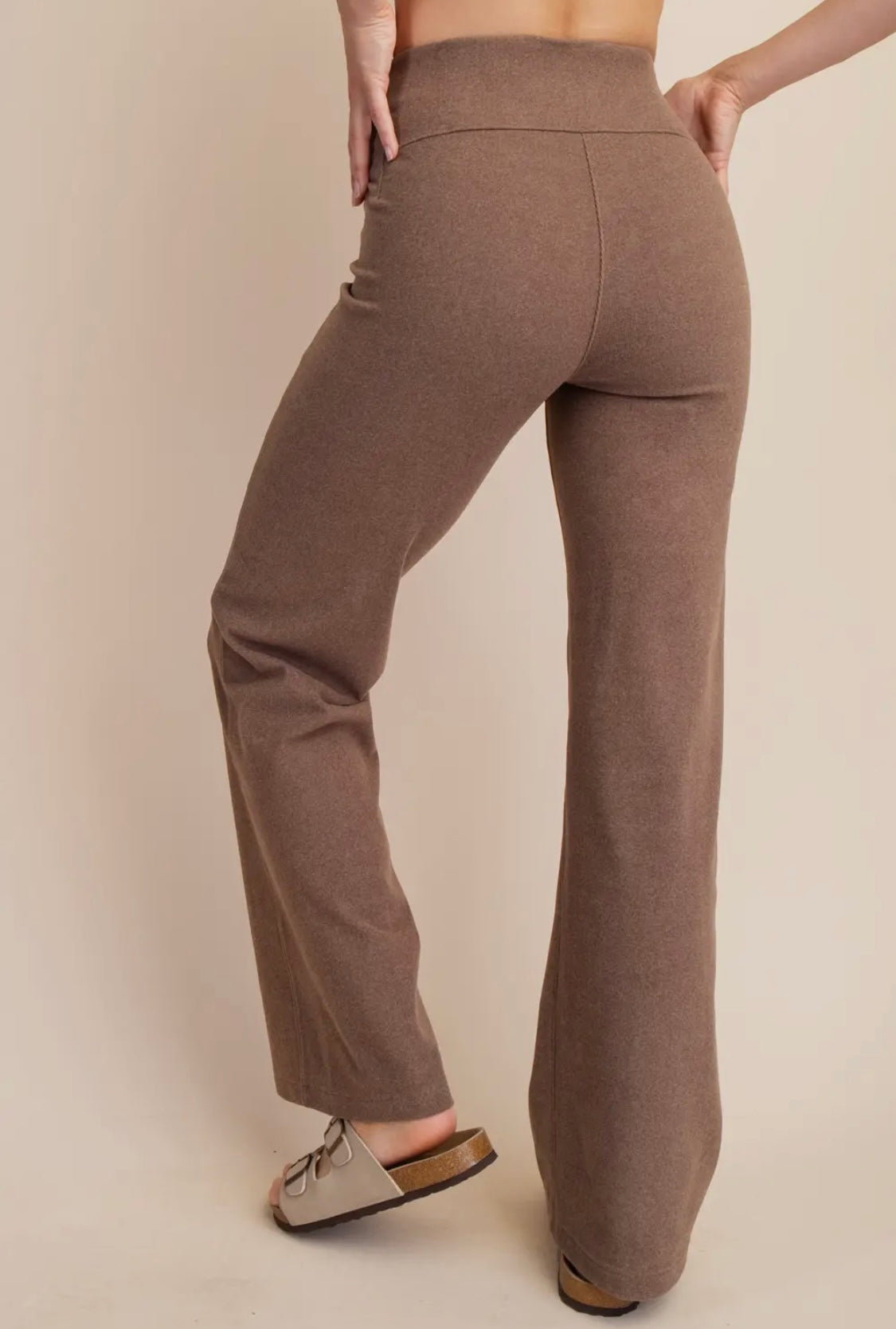 Rib Brushed Flare Pants (4 colors)