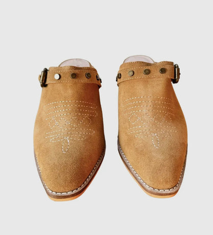 Boot Stitch Mules