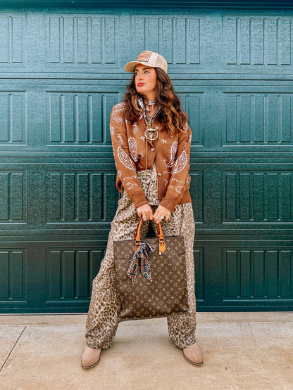 Paisley Crew Neck Cardigan