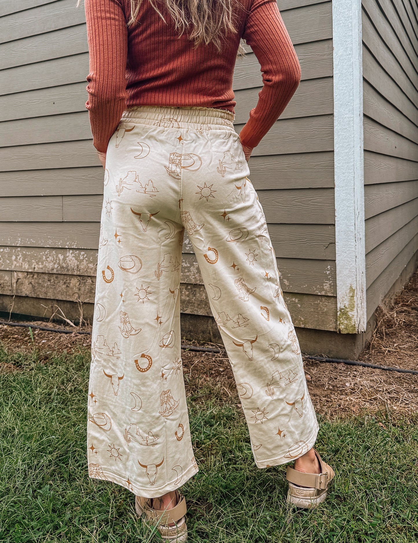 Western Flares Pants (Cream)