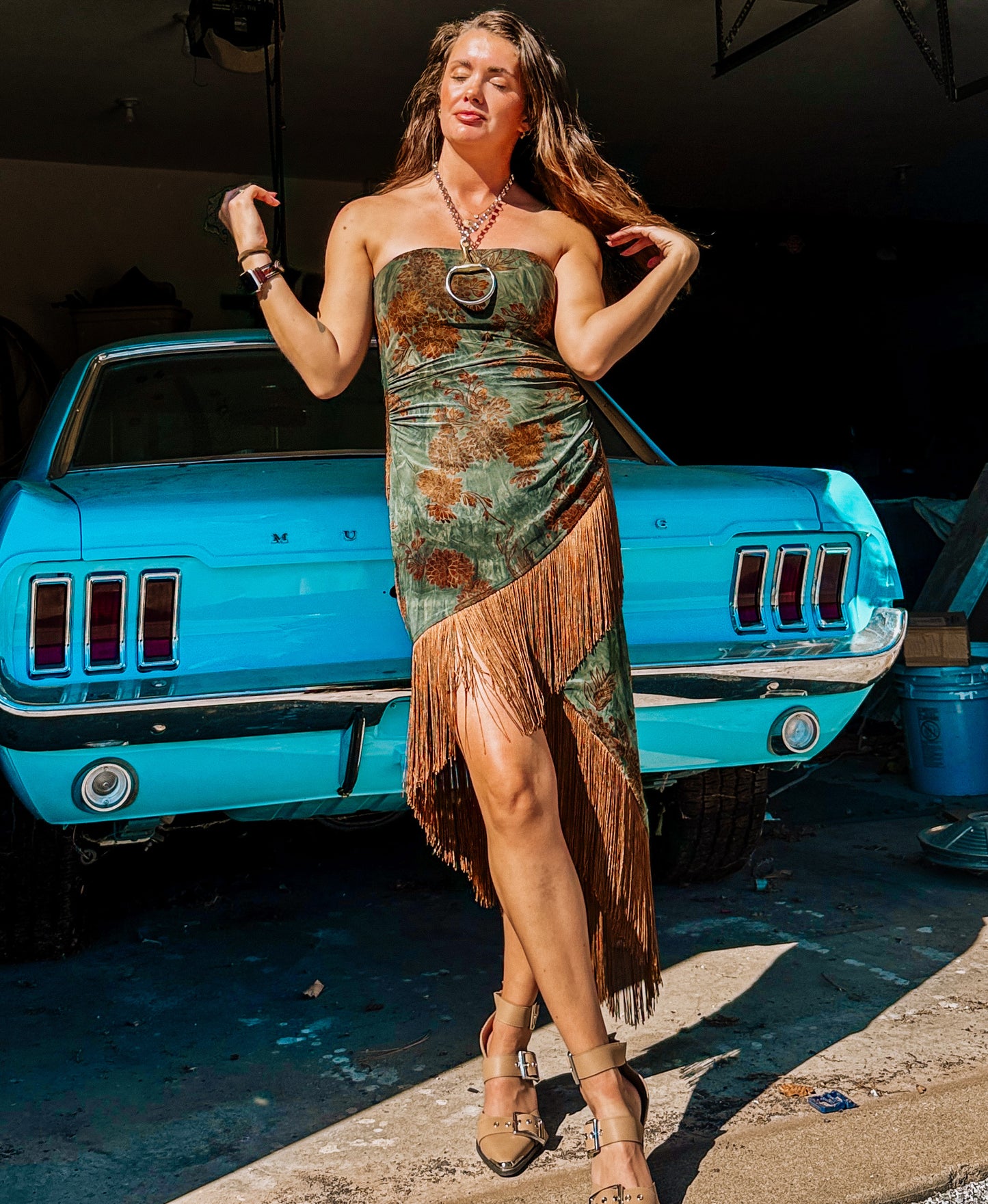 Velvet Western Hippie Dress