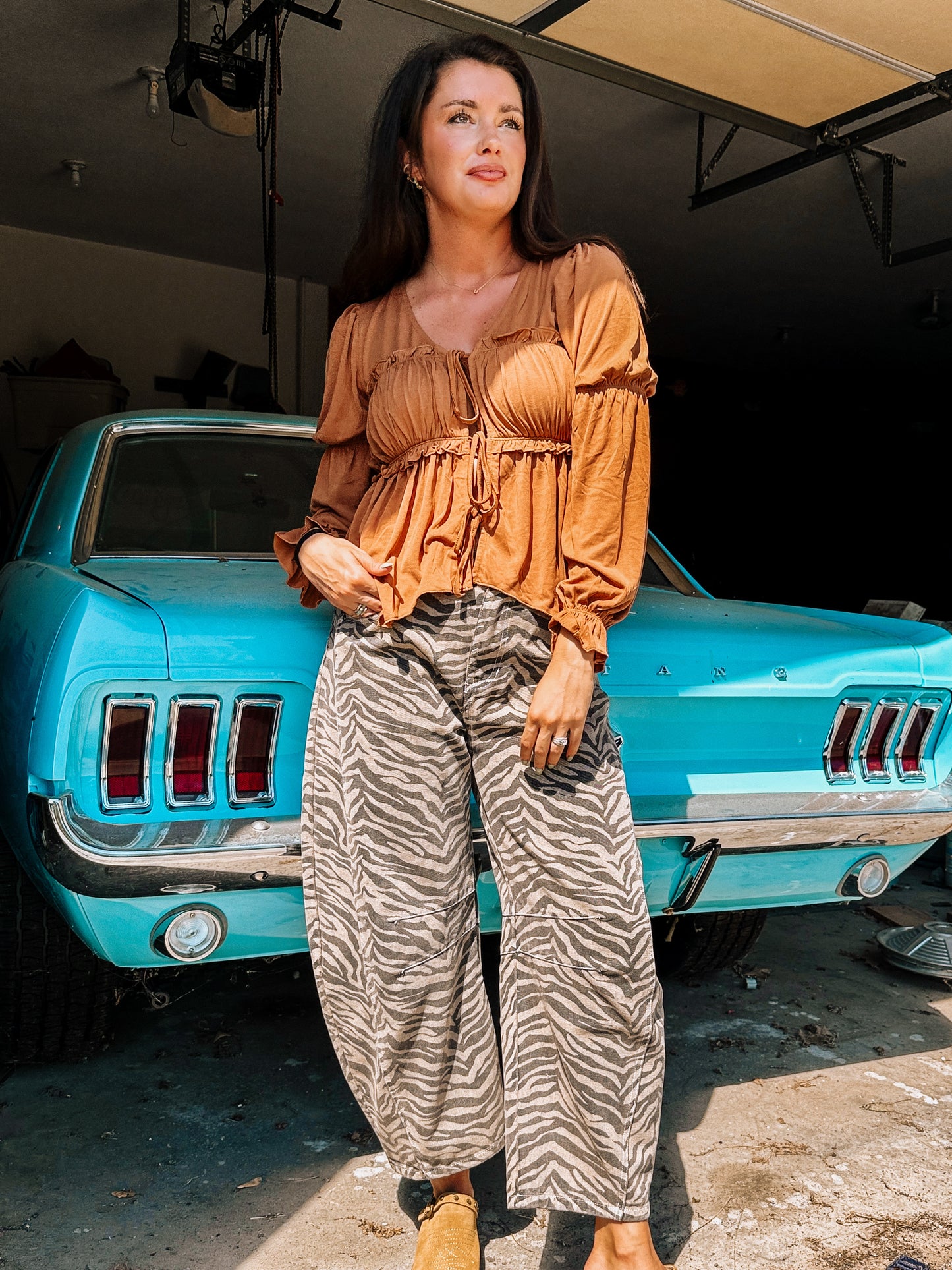 Zebra Barrel Jeans