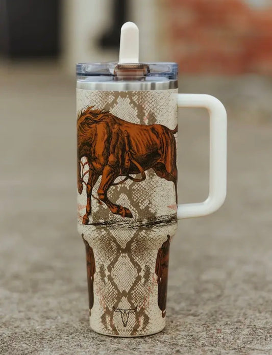 Western Snake Print Tumbler