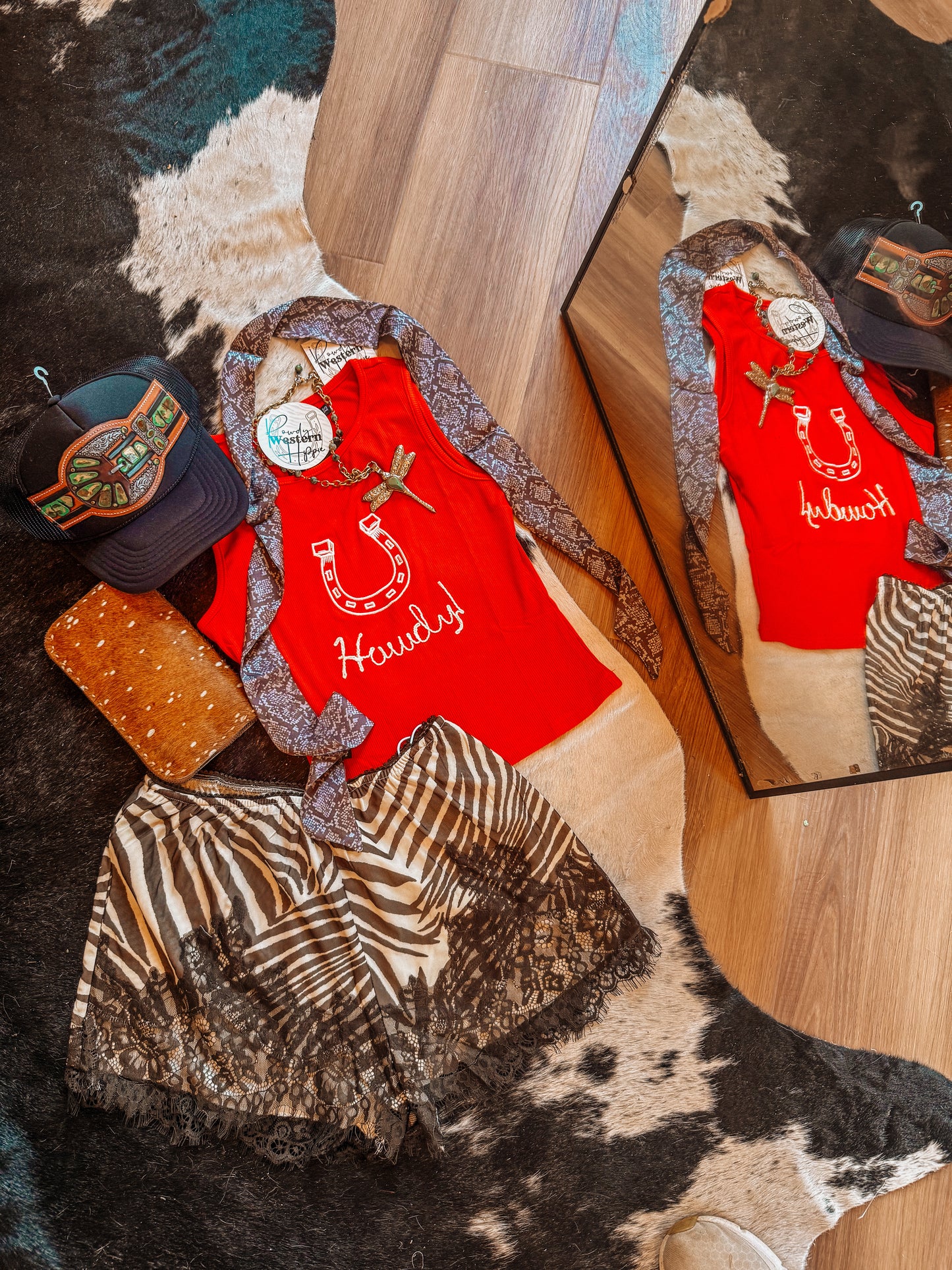 Brown Zebra Lace Shorts