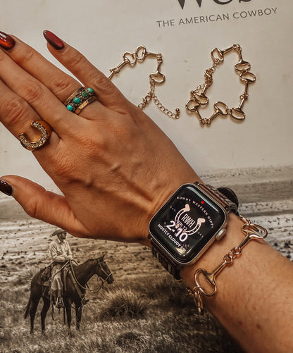 Gold Horse Bit Bracelet