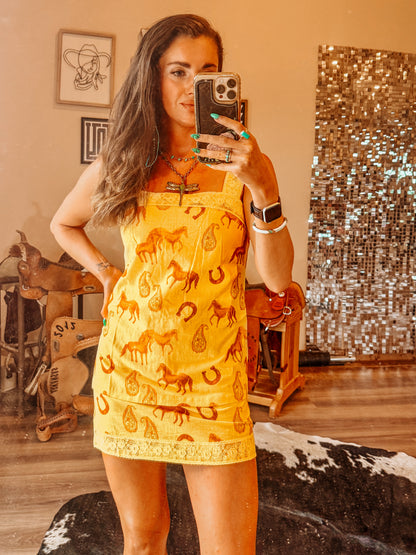 Honey Butter Horse Print Dress
