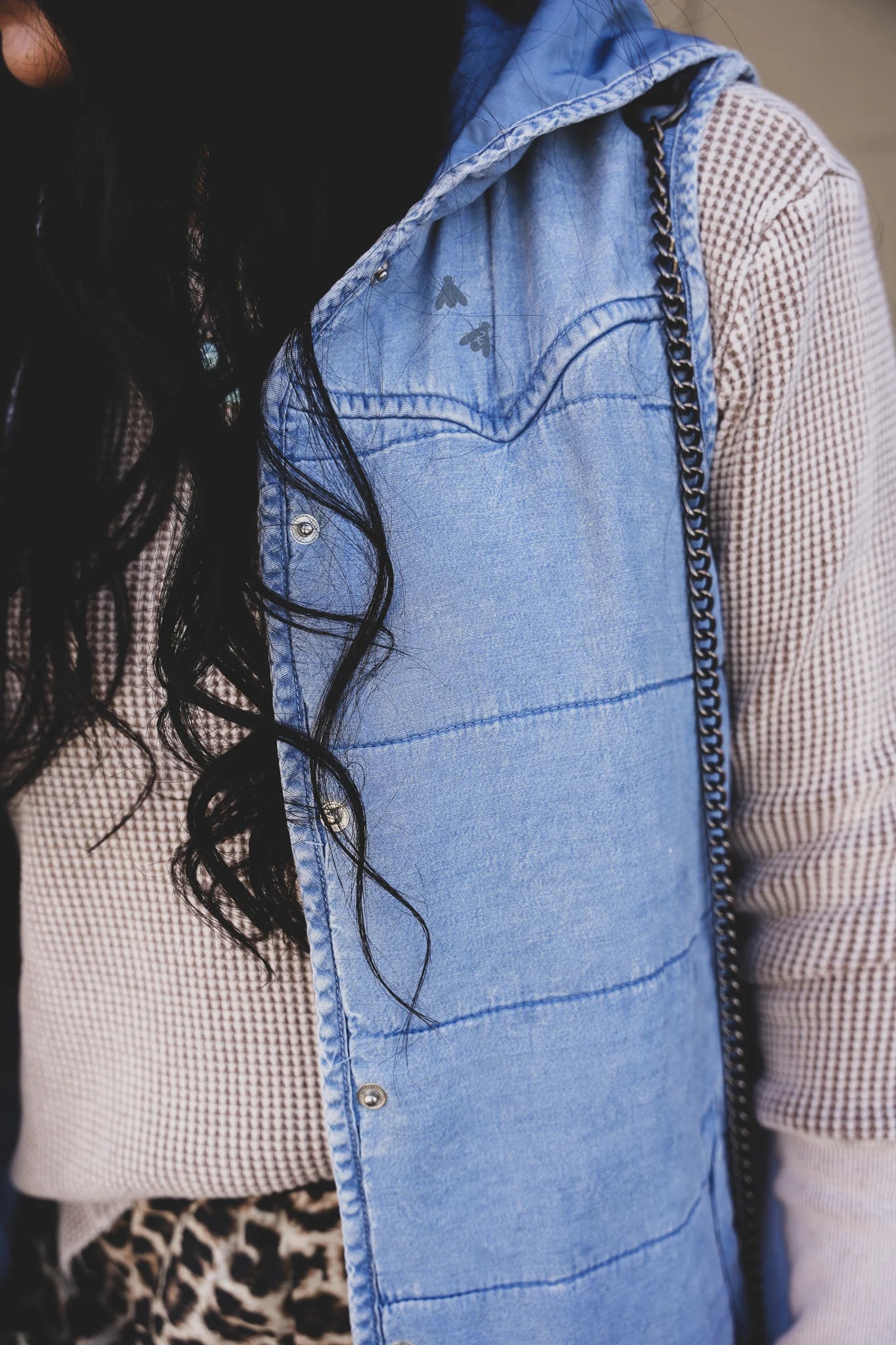 QUINCY QUILTED DENIM VEST