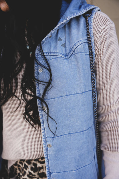 QUINCY QUILTED DENIM VEST