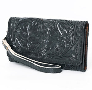 Black Tooled Wallet