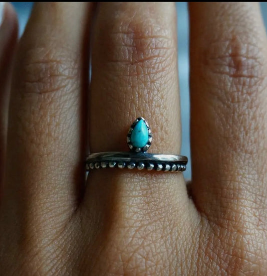 Authentic Dainty Turquoise Ring