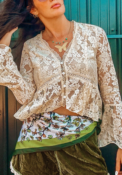 Matcha Butterfly Wild Rag
