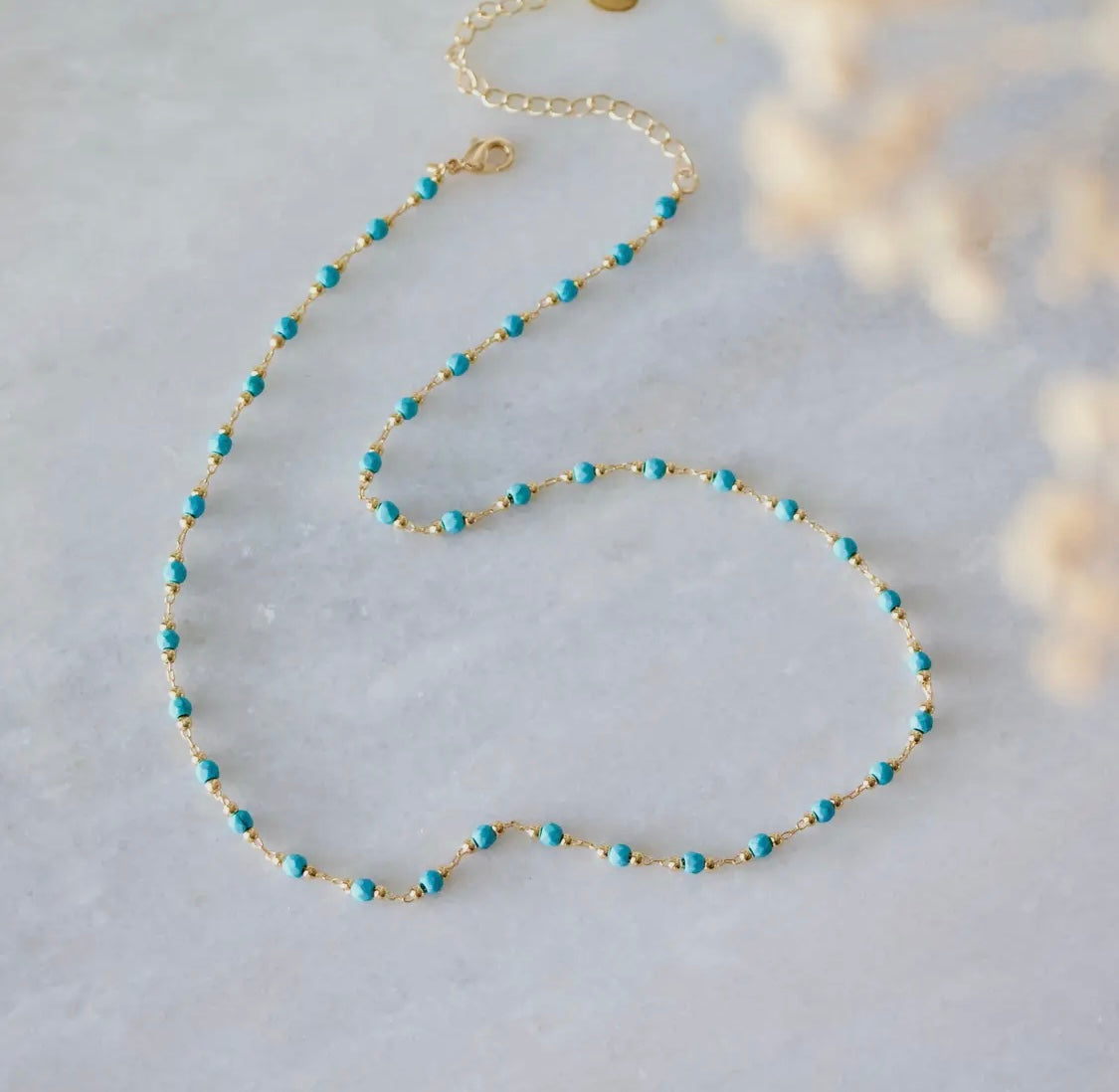 Gold & Turquoise Choker Necklace