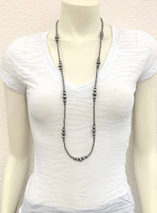 Long Clustered Navajo Pearl Necklace
