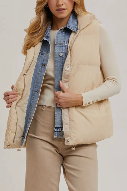 Cream Layered Vest