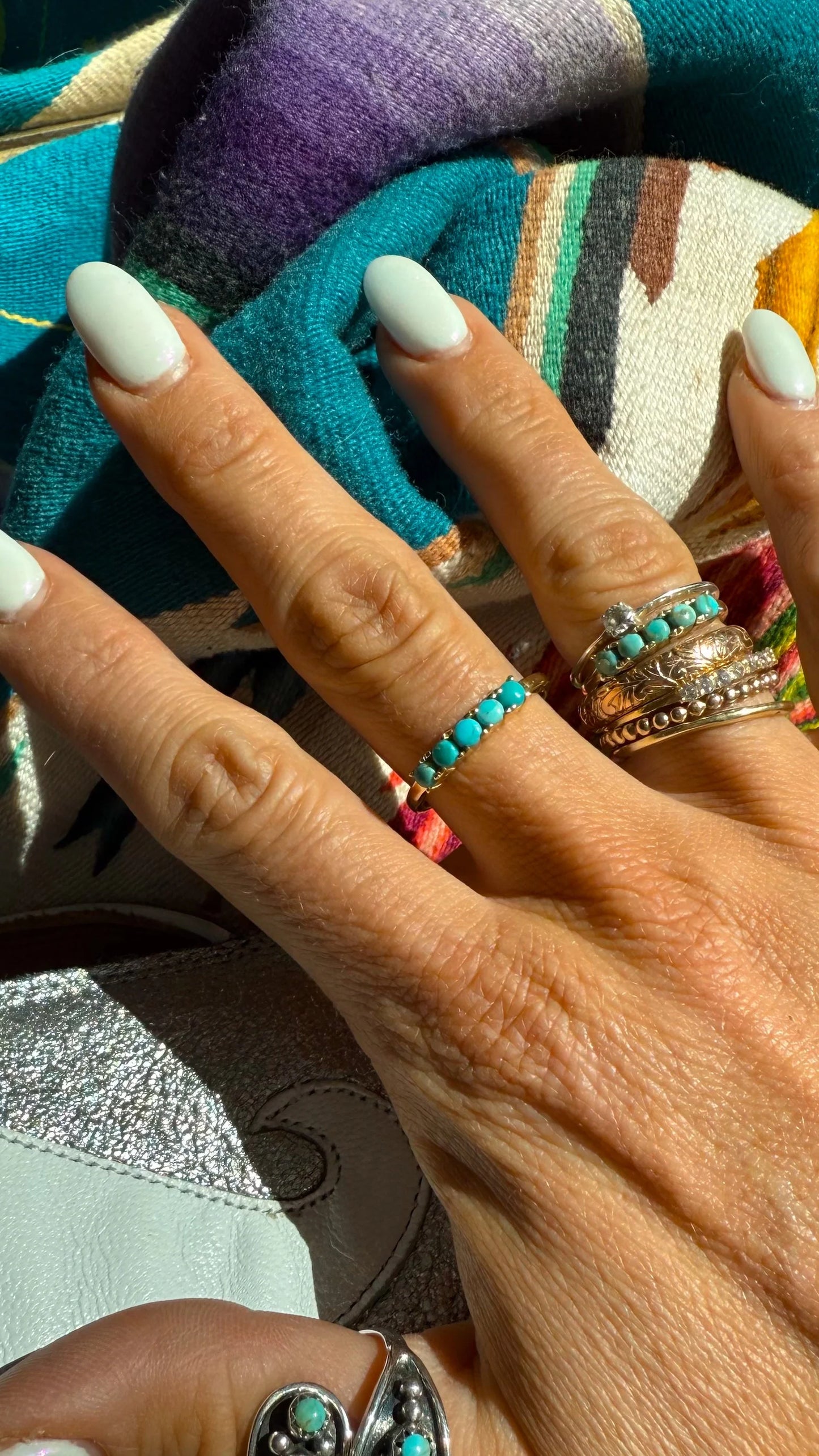 Authentic Tucson Gold Turquoise Ring