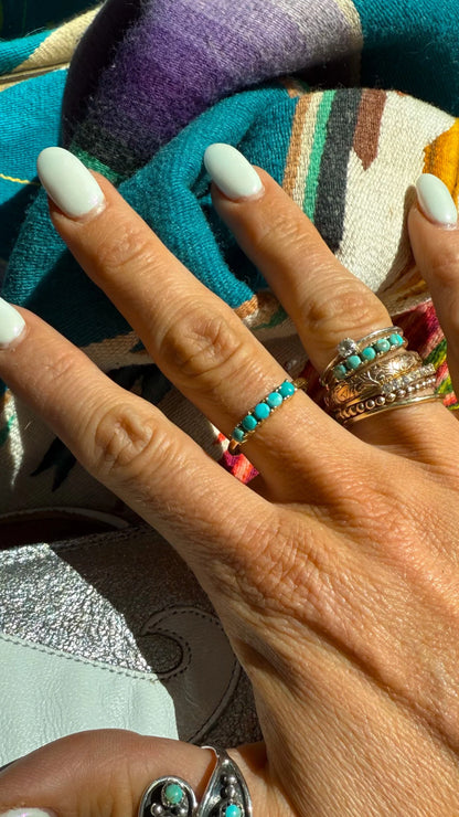 Authentic Tucson Gold Turquoise Ring