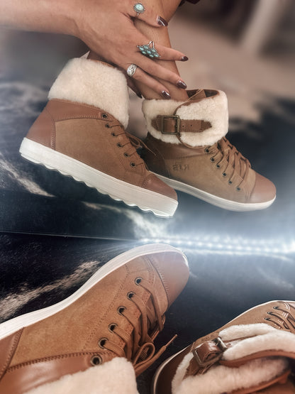 Sheepskin High Top Shoes