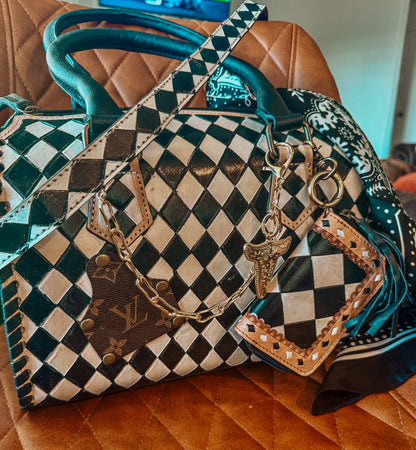 Boujee Checkered Speedy Tote