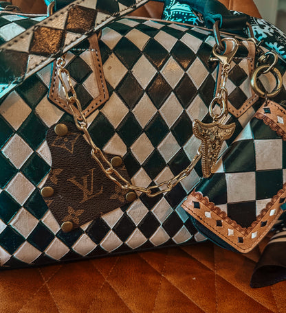 Boujee Checkered Speedy Tote