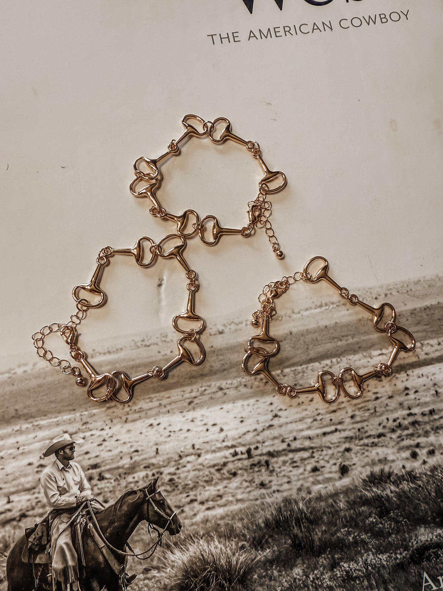 Gold Horse Bit Bracelet