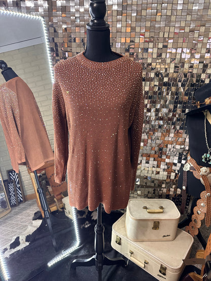 Rust Sparkle Sweater (Small/Medium)