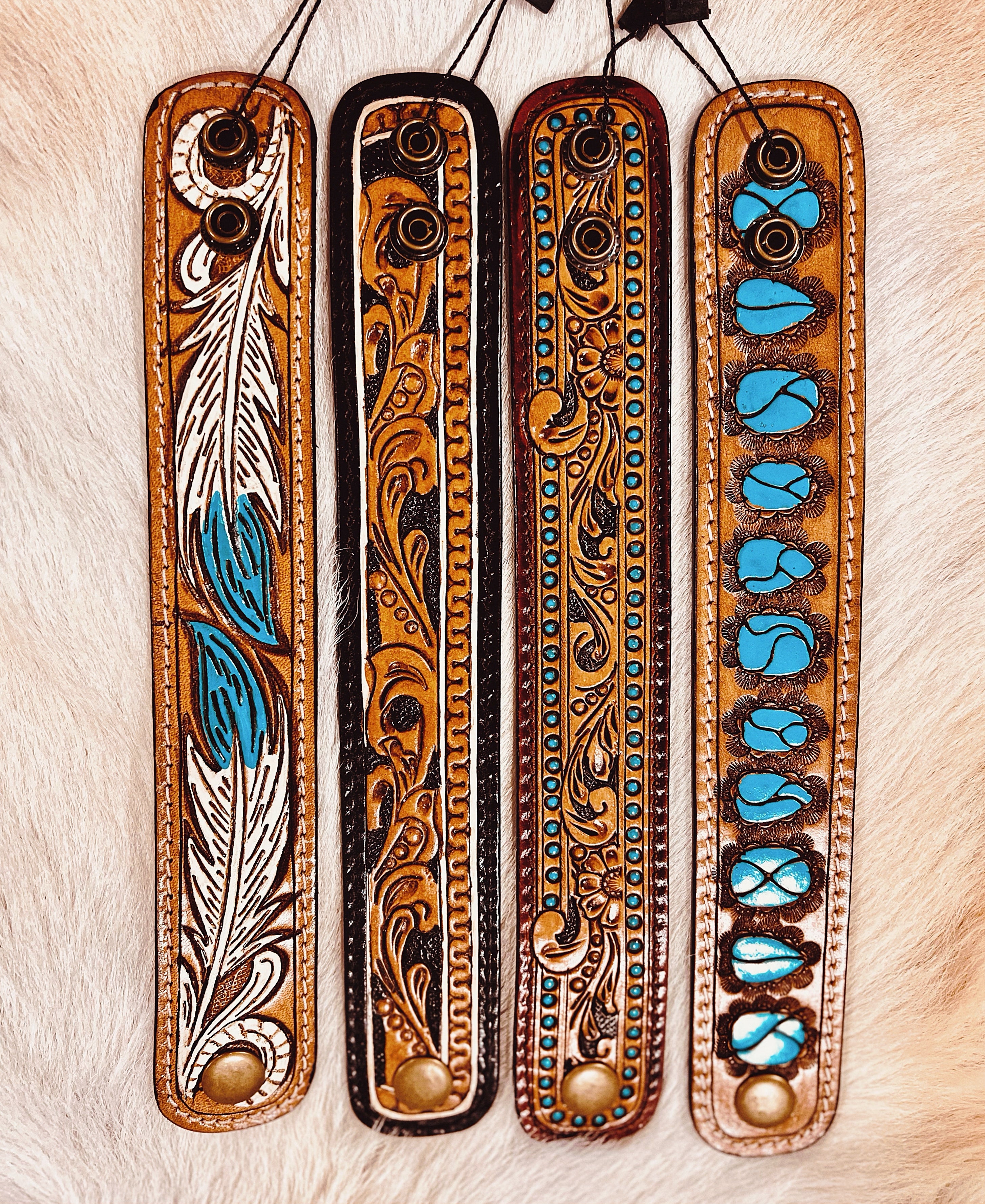 Tooled Leather Bracelets